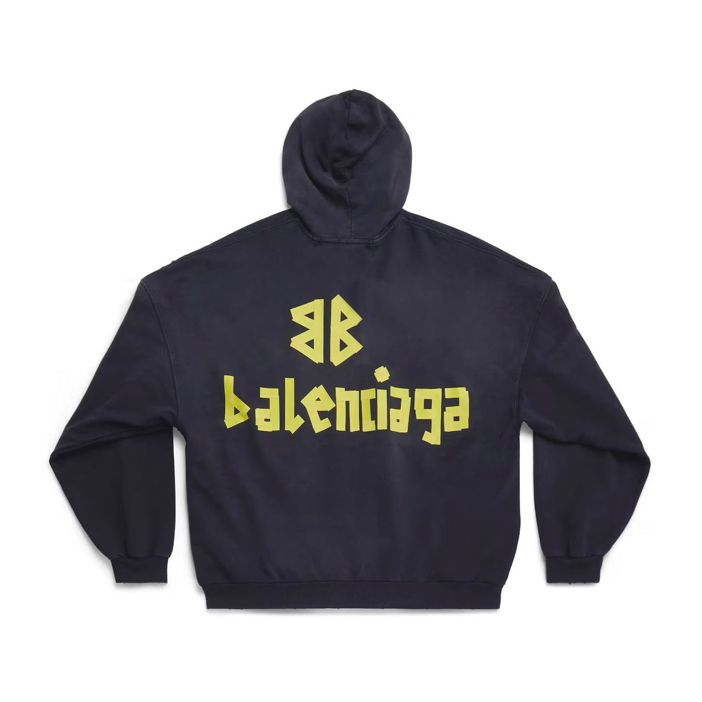 Balenciaga Tape Type Ripped Hoodie Oversized