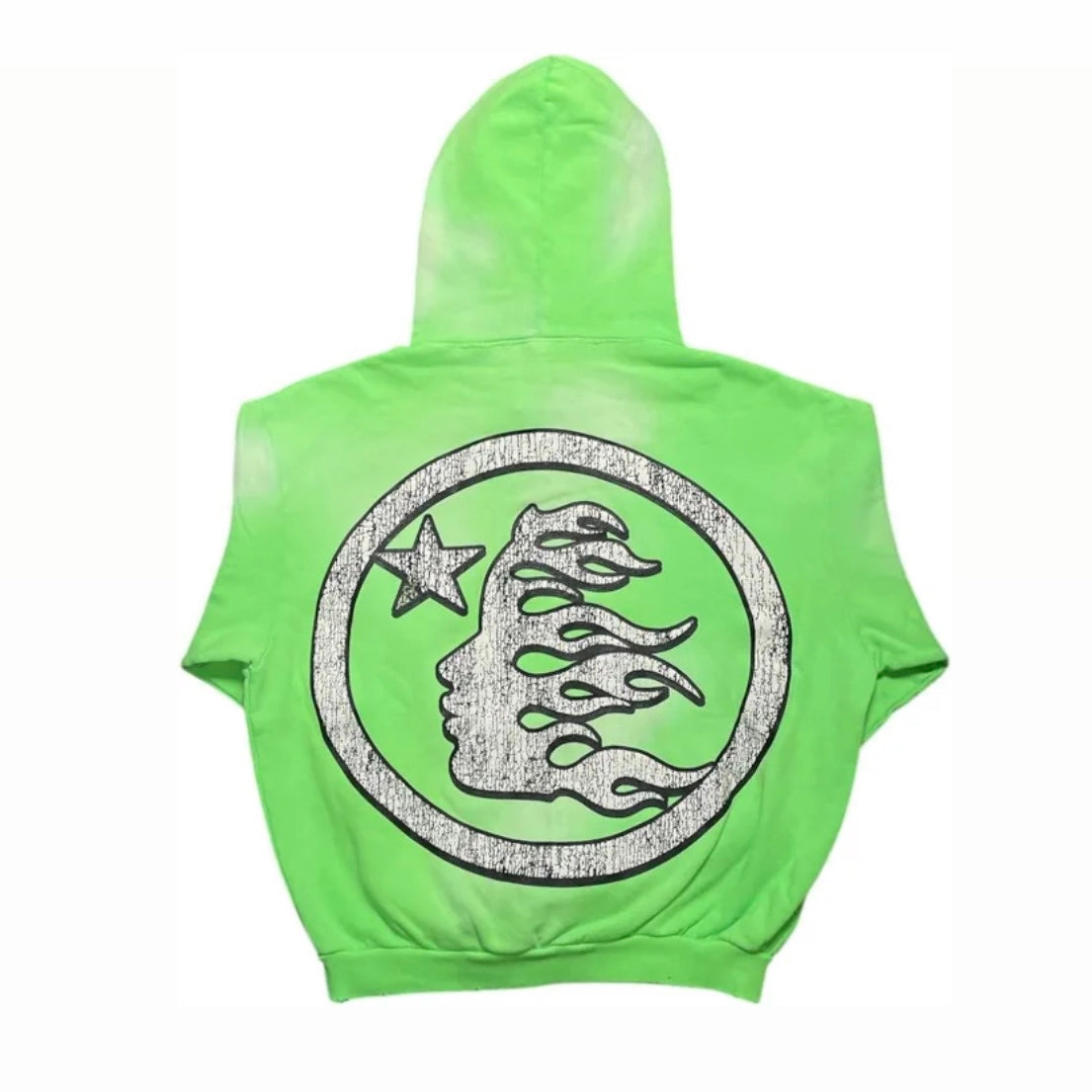 Hellstar Graffiti Full Zip Up Sweatshirt Green